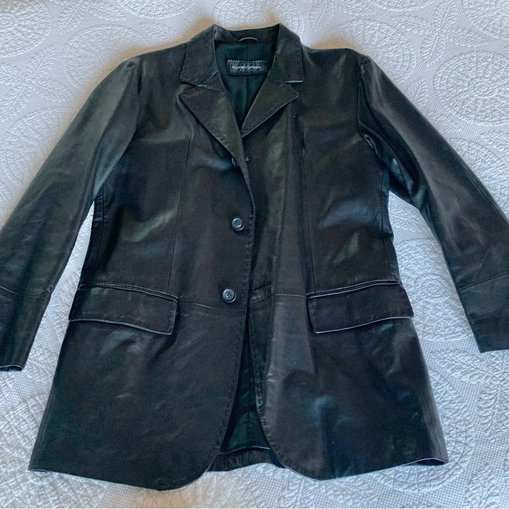 Donald Pliner Mens Leather Blazer Jacket